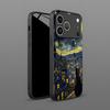 2D Ночной вид Кошачий узор Чехол для iPhone Совместим с iPhone 17 16 15 14 13 12 11 X XR XS Max Pro 8 plus Стеклянная Защитная Крышка