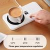 Подогреватель для кофейной чашки с беспроводной зарядкой, 3 регулируемых температурных режима, автоматическое отключение, подставка для напитков, умный подогреватель для чашки для iPhone, наушников, часов
