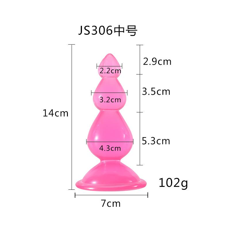 New Anal Plug Transparent Crystal Gay Anal Dilator Backcourt Coarse Pull Bead Anal Plug Large Gay Sex