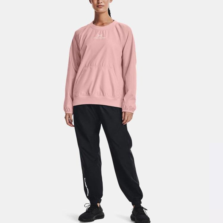 Under Armour Однотонные тренировочные тканые брюки женские, черные 1369846-001