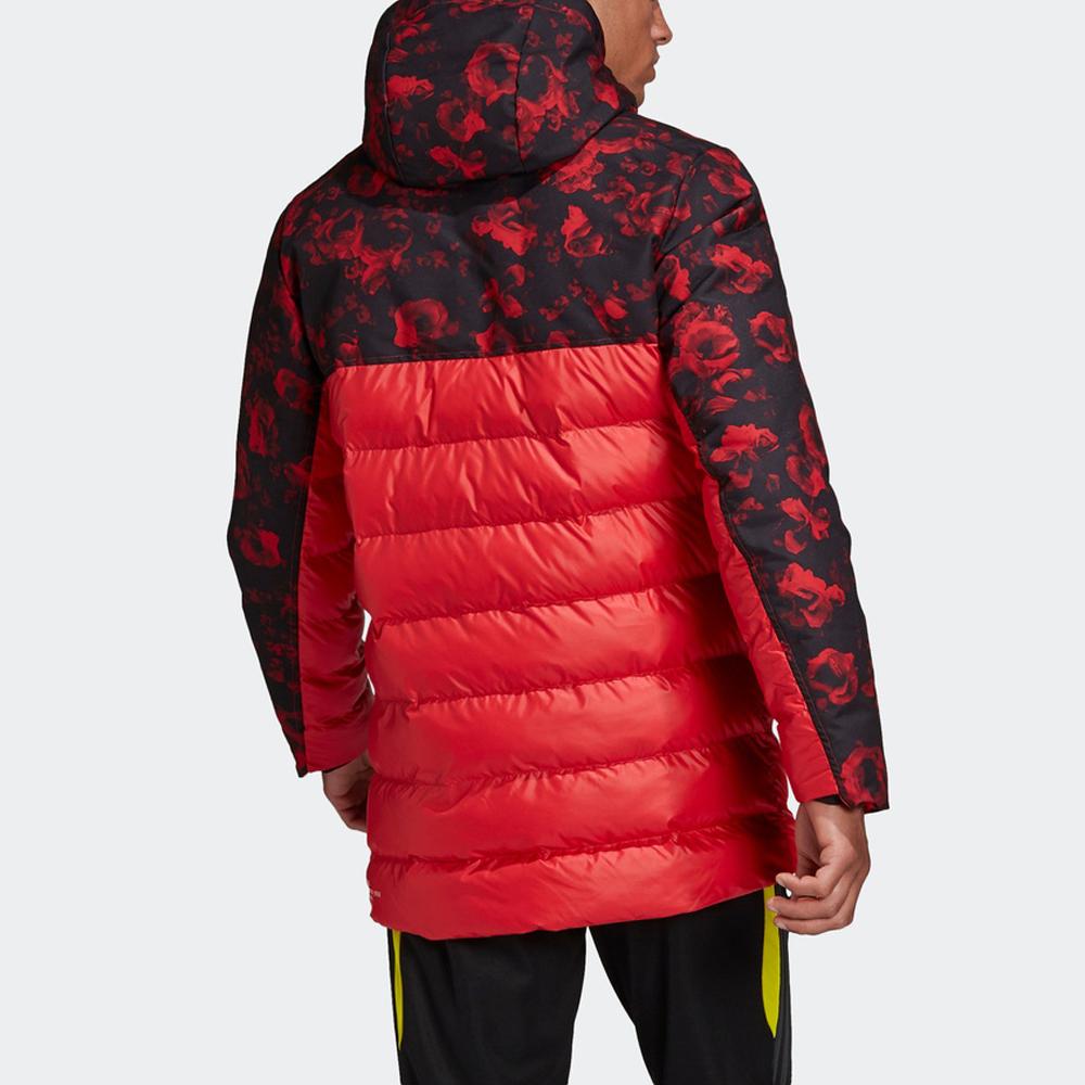 Adidas Mufc Ssp Printed Hooded Cotton Jacket Men Outwear Red DX9067