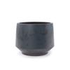 Handcrafted Ceramic Plant Pot Set 3-Piece (diameter 38/28/22 cm), Matte Black Glaze, Frost-Resistant, Drainage Hole