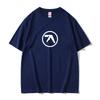 Футболка с принтом логотипа Aphex Twin Унисекс Женская Повседневная Хлопковая Винтажная С коротким рукавом Мужская Хип-Хоп Оверсайз Футболки Уличная одежда