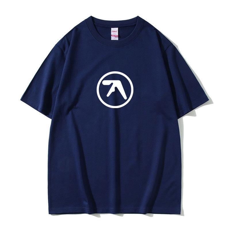 Футболка с принтом логотипа Aphex Twin Унисекс Женская Повседневная Хлопковая Винтажная С коротким рукавом Мужская Хип-Хоп Оверсайз Футболки Уличная одежда