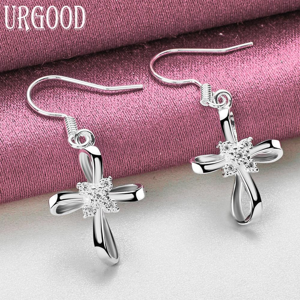 Серьги из стерлингового серебра 925 пробы с цирконами ААА, свадебные украшения