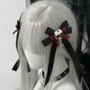Lace Bow Skull Side Clip Cross Decorative Hair Accessories Cute Ponytail Braid Hair Clip  Halloween