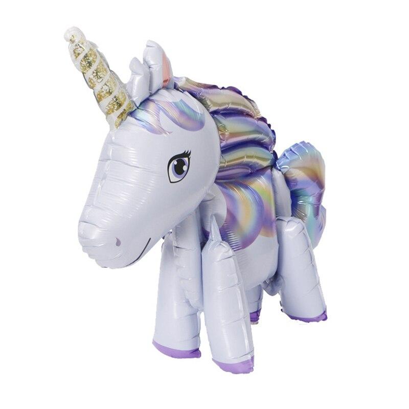 3D мультфильм единорог воздушный шар украшение с днем рождения принадлежности для вечеринки воздушный шар баннер серпантин воздушные шары для детского душа MIT