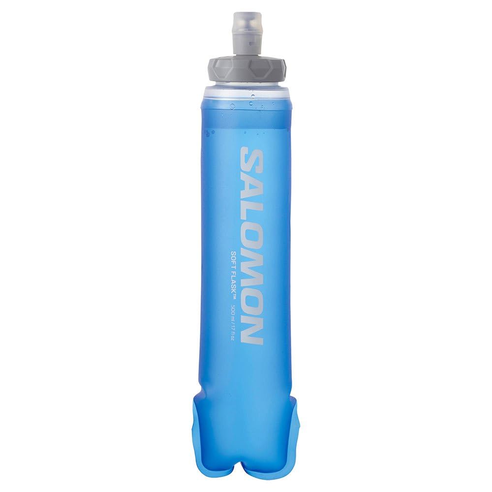 Salomon Soft Flask Hydration 2022 Free Clear Blue 500ml/17oz 42" Bottle, Model, Foldable, Portable, LC1916000, (2022 Model)