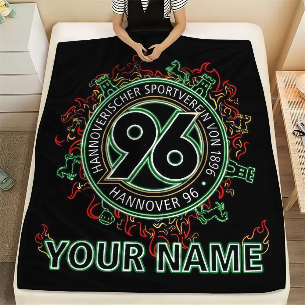Custom Name Hannover 96 Flannel Blanket, High quality Comfortable for All Seasons, Home Decor, Warmth and Comfort