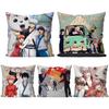 1 шт. Анимационная наволочка Гинтама Квадратная подушка Спальня Диван Досуг Комфортная подушка Авто Гостиная Домашнее украшение 40X40