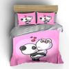 Panda and Bunny Love Hug Bedding Duvet Cover Set  (1*Duvet Cover 2*Pillowcases, without duvet insert)