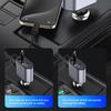 Pd Car Charger 120w Quick Charger With 2 Retractable Cables Type C Fast Car Charger Voltmeter 4 In 1 Power For Huawe P2w2