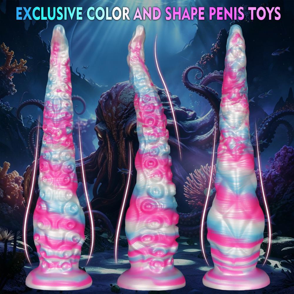Liquid Silicone Octopus Tentacle Anal Plug Flexible Dildo Adult Sex Toy