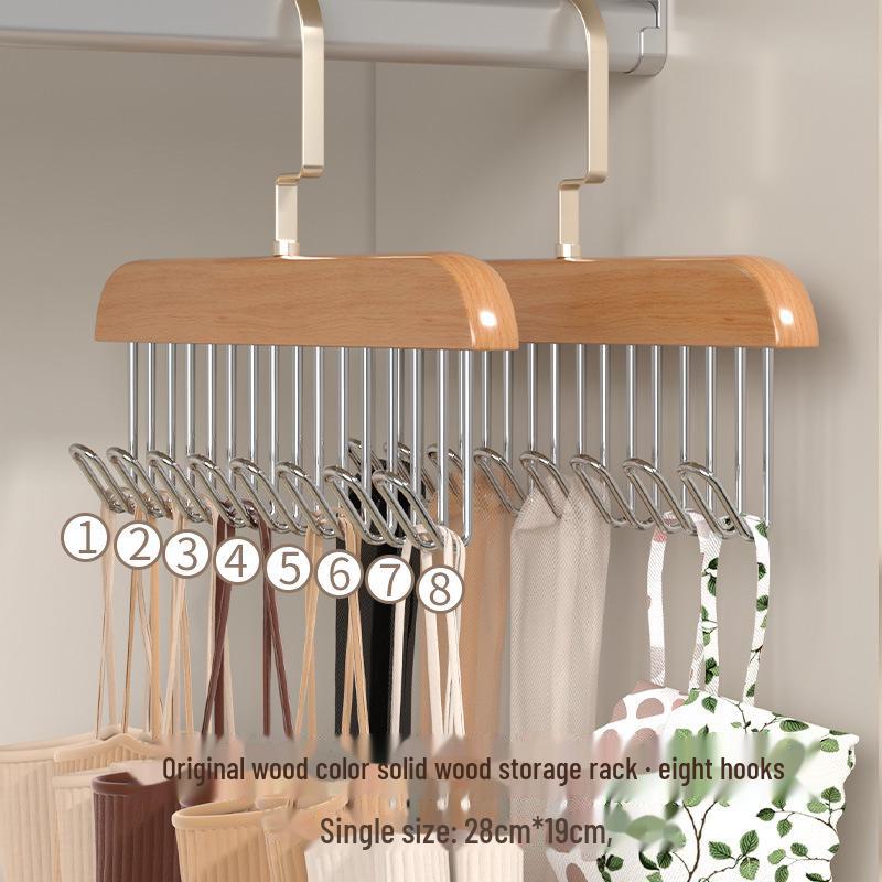 Multi-Functional Solid Wood Sling and Underwear Hanger