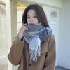 New Plaid Scarf for Women Japanese and Korean Sweet Imitation Cashmere Mid Length Colorful Plaid Scarf Shawl and Scarf