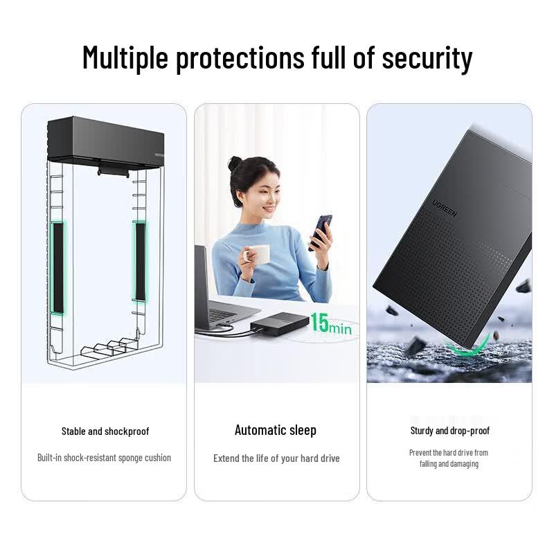 Ugreen Внешний корпус для 3,5-дюймового SATA жесткого диска USB 3.0