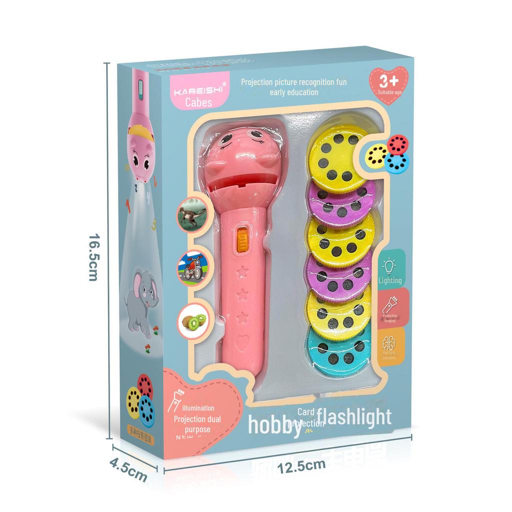 Фонарик-проектор для раннего развития детей - интерактивный ночник в подарок для мальчиков и девочек