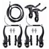 Bike Front Rear V Brake Set Aluminum Alloy Mountain Road Bike V Brake Set Riding Accessories Black