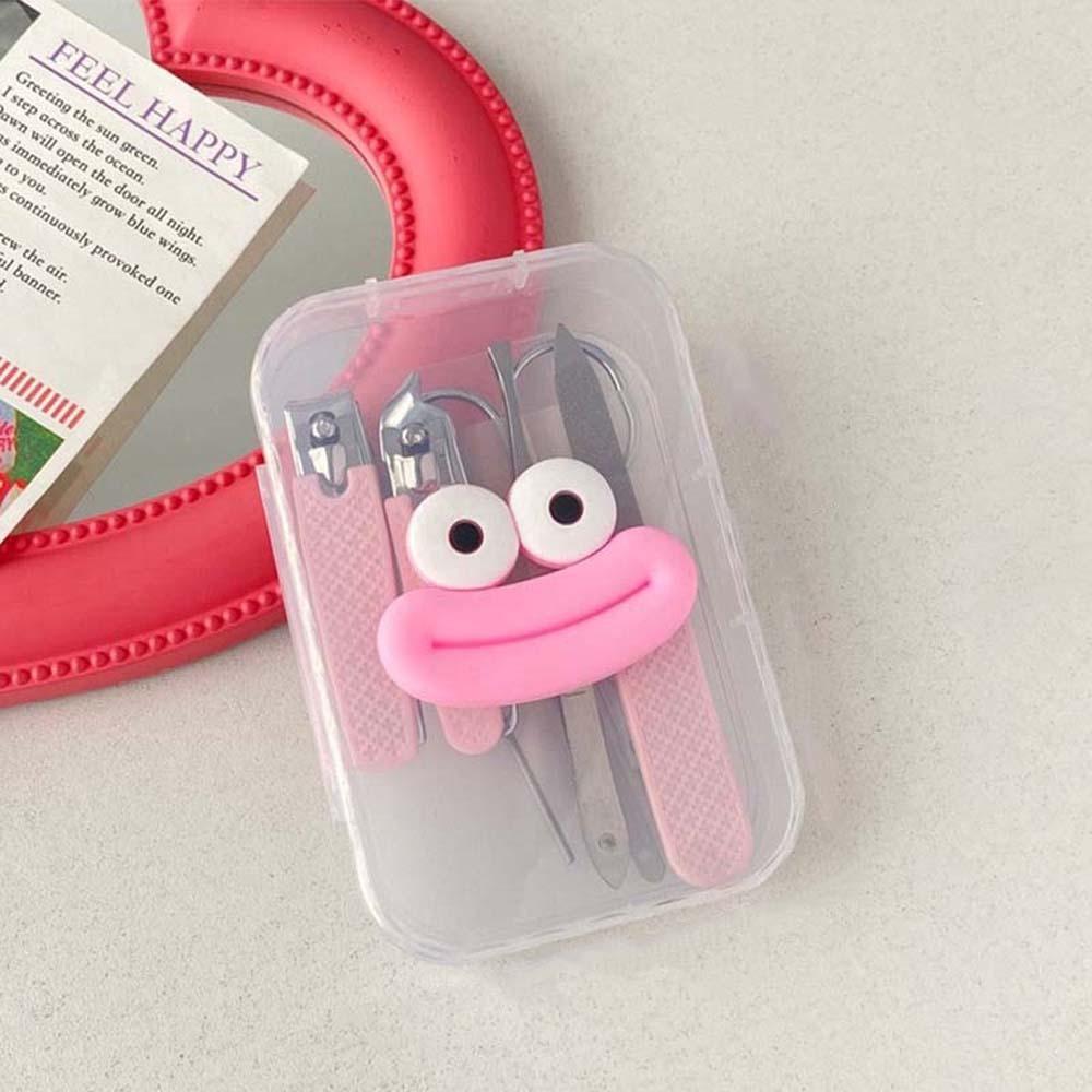 Широко открывающаяся мини-пилочка для ногтей, щипцы для бровей, креативные мультяшные щипцы для шлифовки ногтей для мужчин/женщин