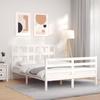 VidaXL Bed Frame with Headboard White 120x200 Cm Solid Wood 3194827