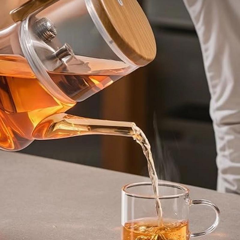 Магнитный заварочный чайник со съемным заварочным устройством, прочный стеклянный заварочный чайник, устойчивый к высоким температурам, заварочный чайник с функцией пресс-контроля