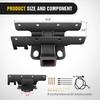 Nilight 2' Inch Rear Bumper Tow Trailer Hitch Receiver Kit, Compatible for 2007-2018 Jeep Wrangler JK 4 Door & 2 Unlimited, W/4-Pin Wiring Harness