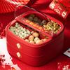 Праздничная двухуровневая секционная коробка для закусок