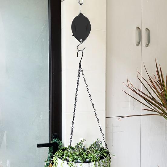 Шкив с крючком для растений, выдвижная садовая корзина, вешалка для горшков, телескопическая вешалка для кормушки для птиц, шкив из нержавеющей стали