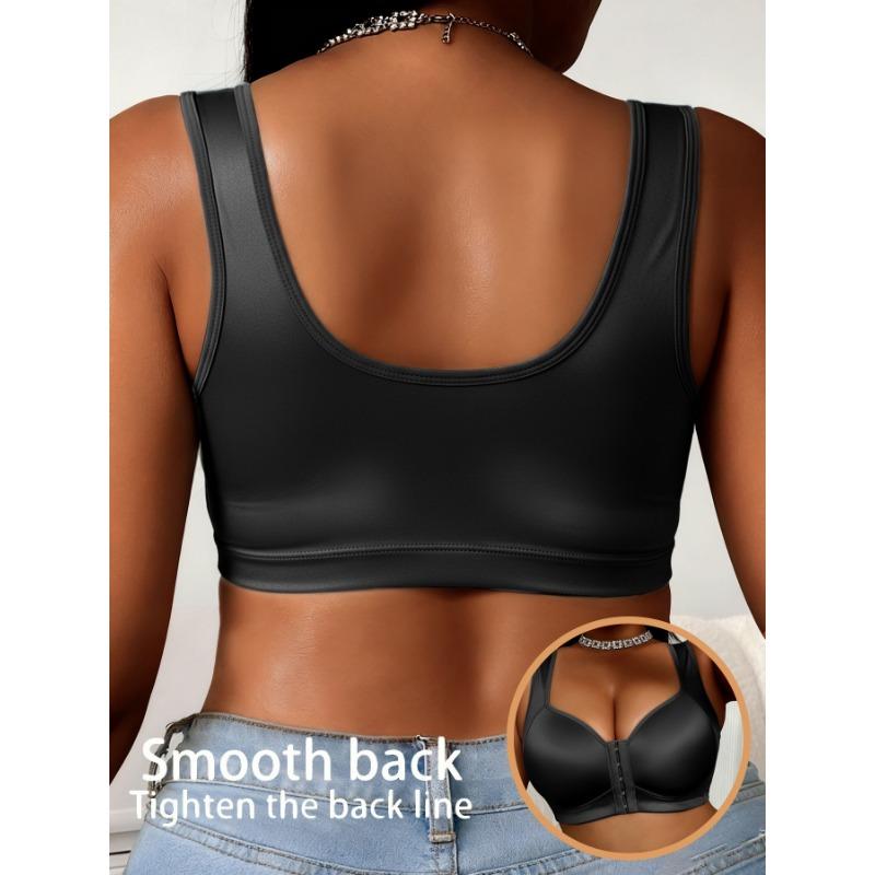 Women S Front Closure Push Up Plus Size Smooth Sports Bra No Underwire