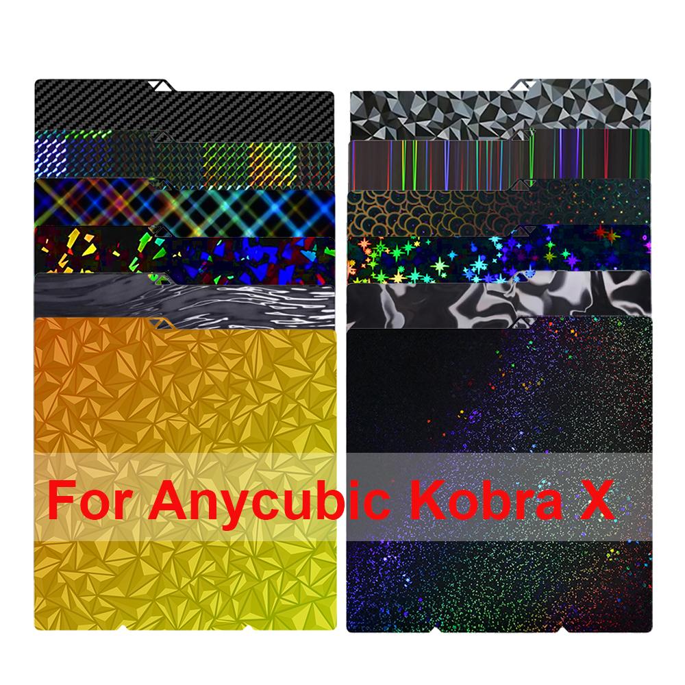 Kobra s1 KX Build Plate 264x276mm Glacier Cool Plate Smooth+Textured Heated Bed For ANYCUBIC Kobra S1 Kobra x Combo 3D Printers