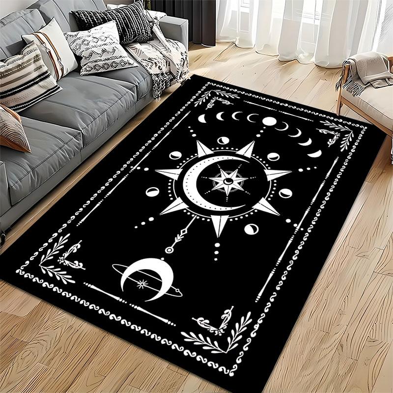 Celestial Moon and Star Pattern suitable as a non-slip mat for the living room or bedroom sofa