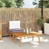 316267 vidaXL Garden Lounge Set 2 Pcs with Cushions Solid Acacia Wood