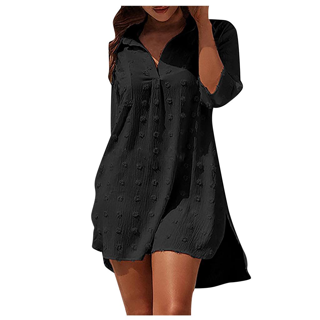 Женский модный повседневный купальник с карманами и v-образным вырезом, блузка, шифоновое бикини, пляжное платье