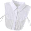 Fake Collar Women'S Pointed Neck Jacquard Round Neck Fungus Edge Lady'S Collar Shirt Stand-Up Collar Cotton White B507