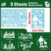 Рождественские наклейки на окна Веселое рождественское украшение для дома 2024 Наклейка на окно Рождественский орнамент Навидад Натал Подарок на Новый год 2025