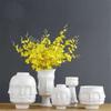 Human Face Modern White Vase Nordic Minimalist Flowerpot Planter For Plant Ceramic Decorative Vase Bonsai Pot Flower Ornament