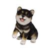 Ubia Sitting Black Shiba Inu Looking Up, 11.7 X 8 X 12.5 Cm, Doll Figurine, Animal Ornament, Garden Decor, Dog, H18476-2