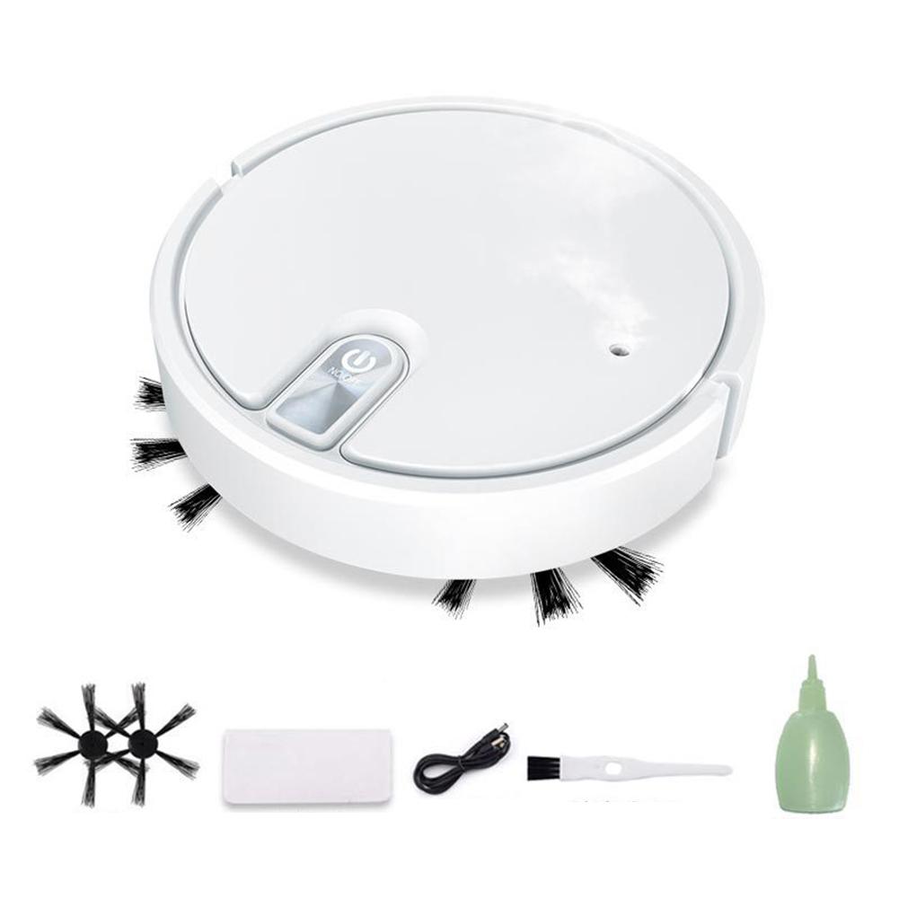 Умный робот-подметальщик 3-в-1 Автоматический пылесос 1200 мАч Перезаряжаемая уборочная машина Низкий уровень шума Бытовая электроника