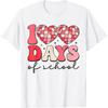 100 дней школы Ретро Диско Сердца 100-й день школы Футболка