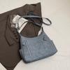 Vintage Frosted PU Leather Shoulder Bag For Daily Used Double Zipper Casual Tote Women's Crossbody Bags For Commuting