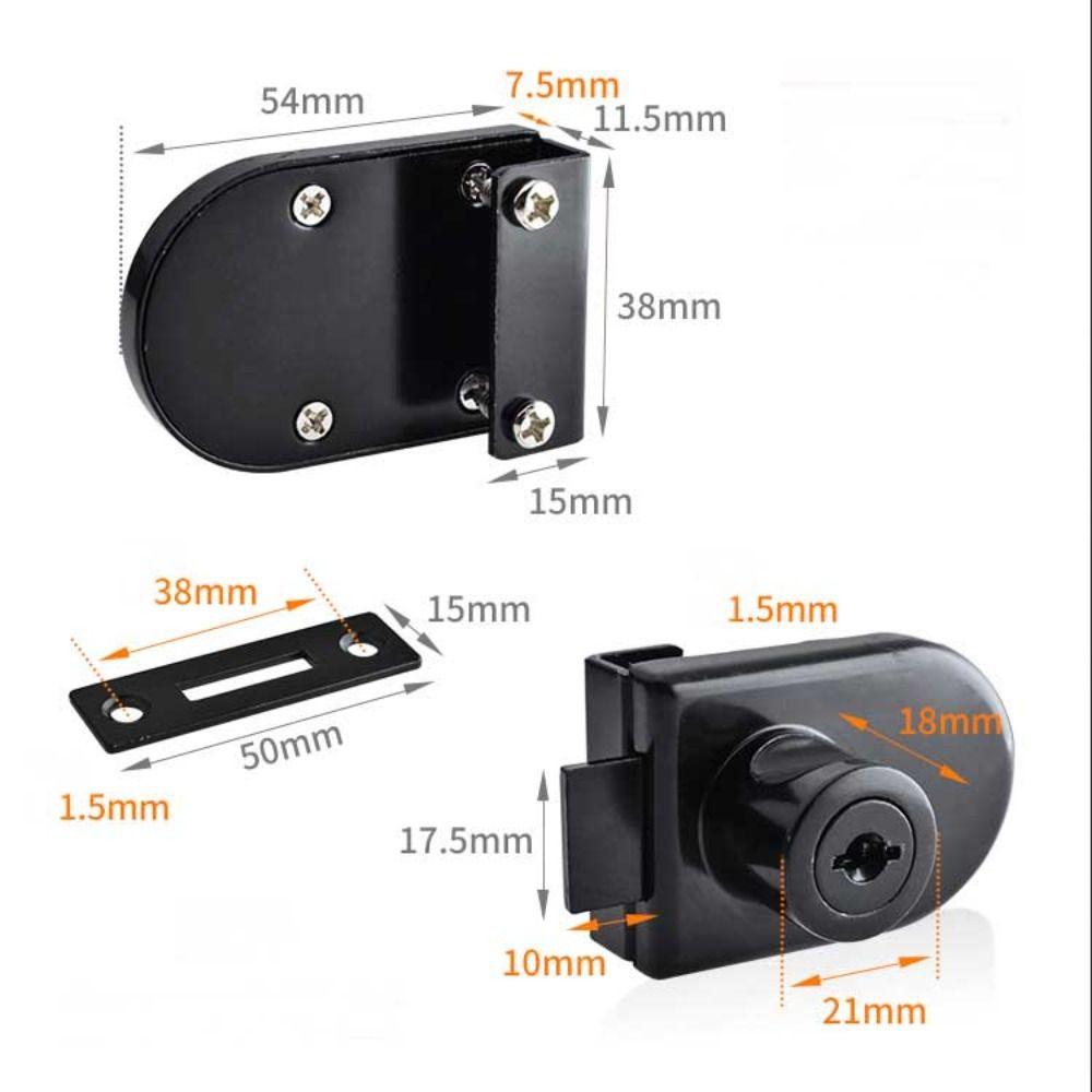 Прочный замок для стеклянного шкафа из цинкового сплава, замок для витрины торгового центра, дверные замки для шкафов