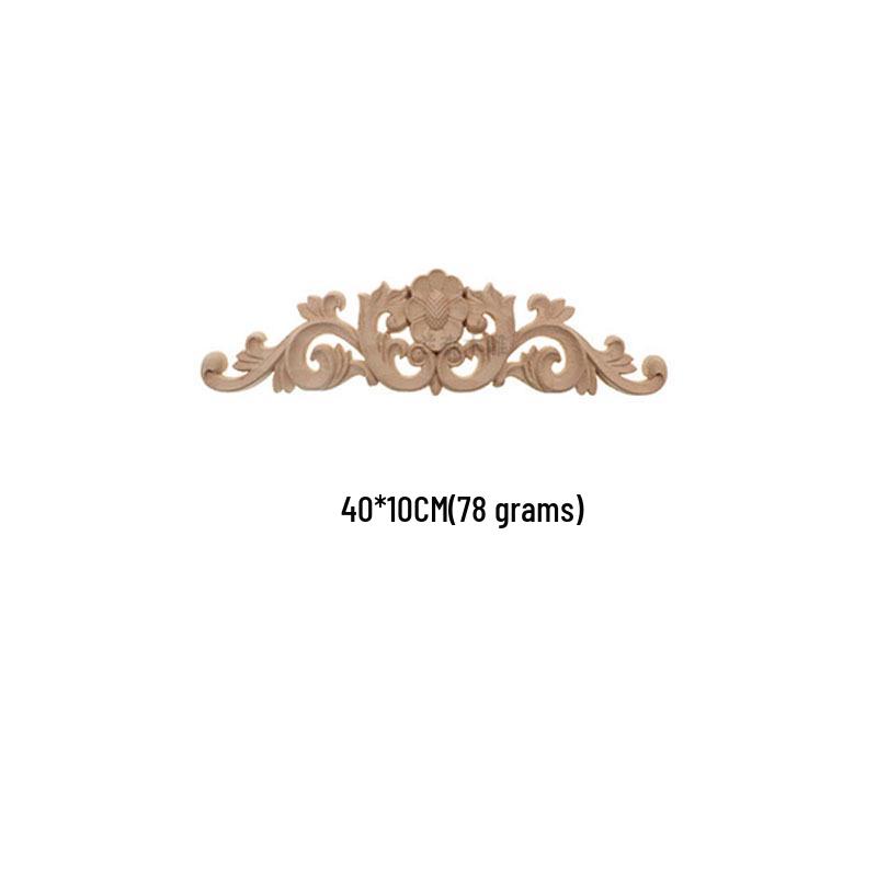 European Solid Wood Carved Floral Applique for Furniture and Doors