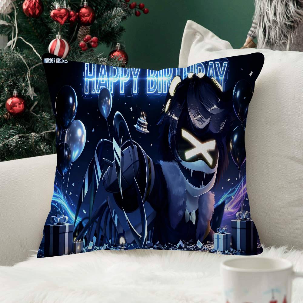 Horror Anime Murder Drones Pillow Cushion Cover Pillowcase Living Room Sofa Home decorative pillowcase