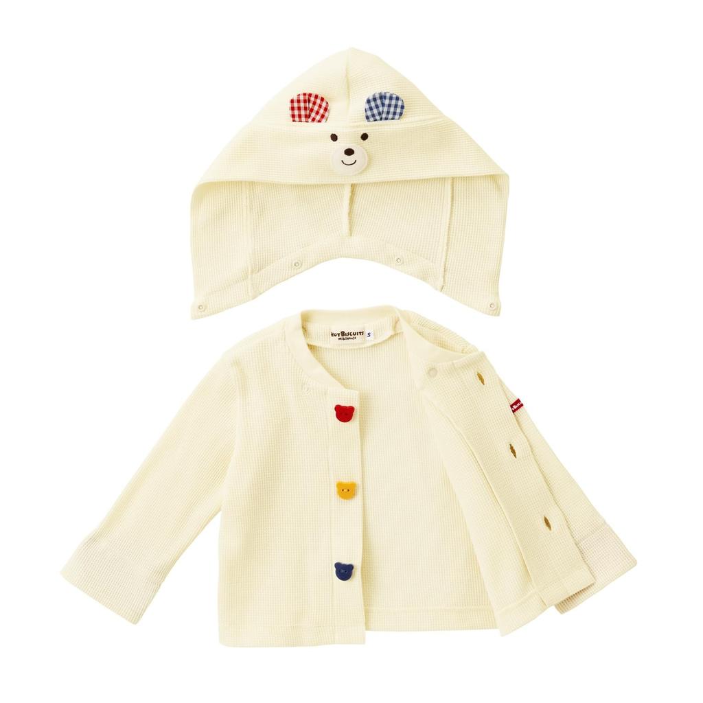 Худи MIKIHOUSE HOT BISCUITS для мальчиков и размер LL Продукт для девочек, цвет слоновой кости, (100-110cm), Код 73-3705-490