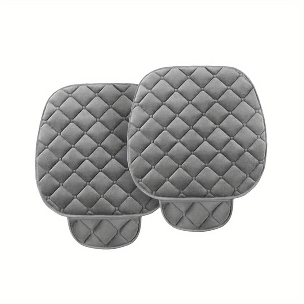 2 шт. Стеганые плюшевые чехлы на автомобильные сиденья - Подходят, Нескользящие и дышащие подушки с регулируемыми ремнями для повышенного комфорта и поддержки в большинстве автомобилей