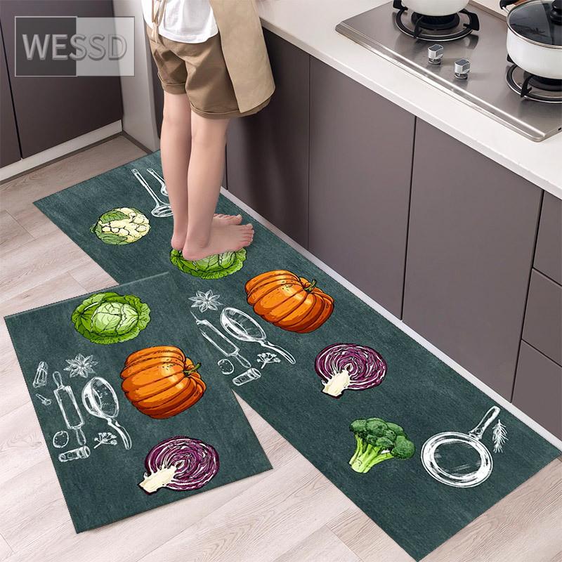 Набор ковриков для кухни в фермерском стиле 40X60CM 40X120CM, комплект из 2 предметов, коврик для ванной комнаты, нескользящий впитывающий моющийся коврик для дома