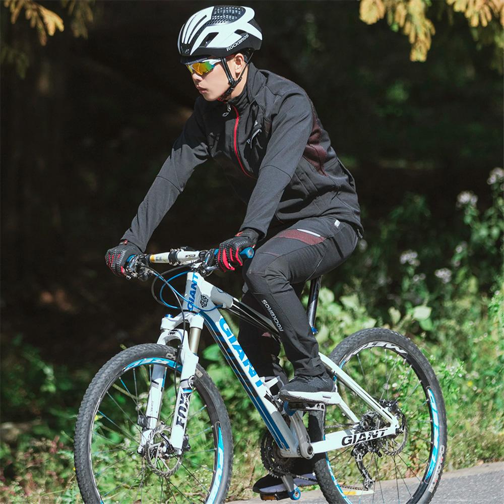 Thermal cycling trousers, water and wind protection, size M, black