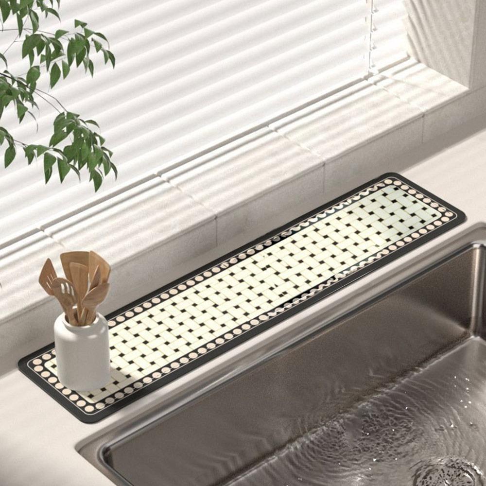 Креативный впитывающий коврик для сушки под кран, портативный коврик от брызг для раковины, нескользящий, протектор столешницы в ванной, коврик, кухня, обеденный стол