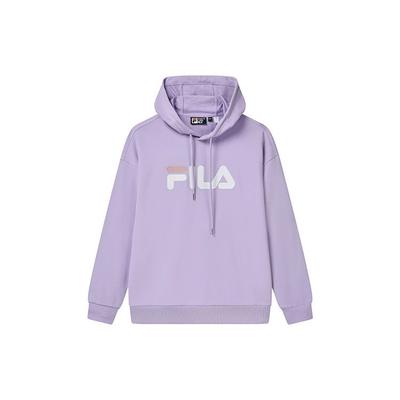 Fila Повседневный свободный классический логотип толстовка унисекс топы лавандовый F51U238298F-PR
