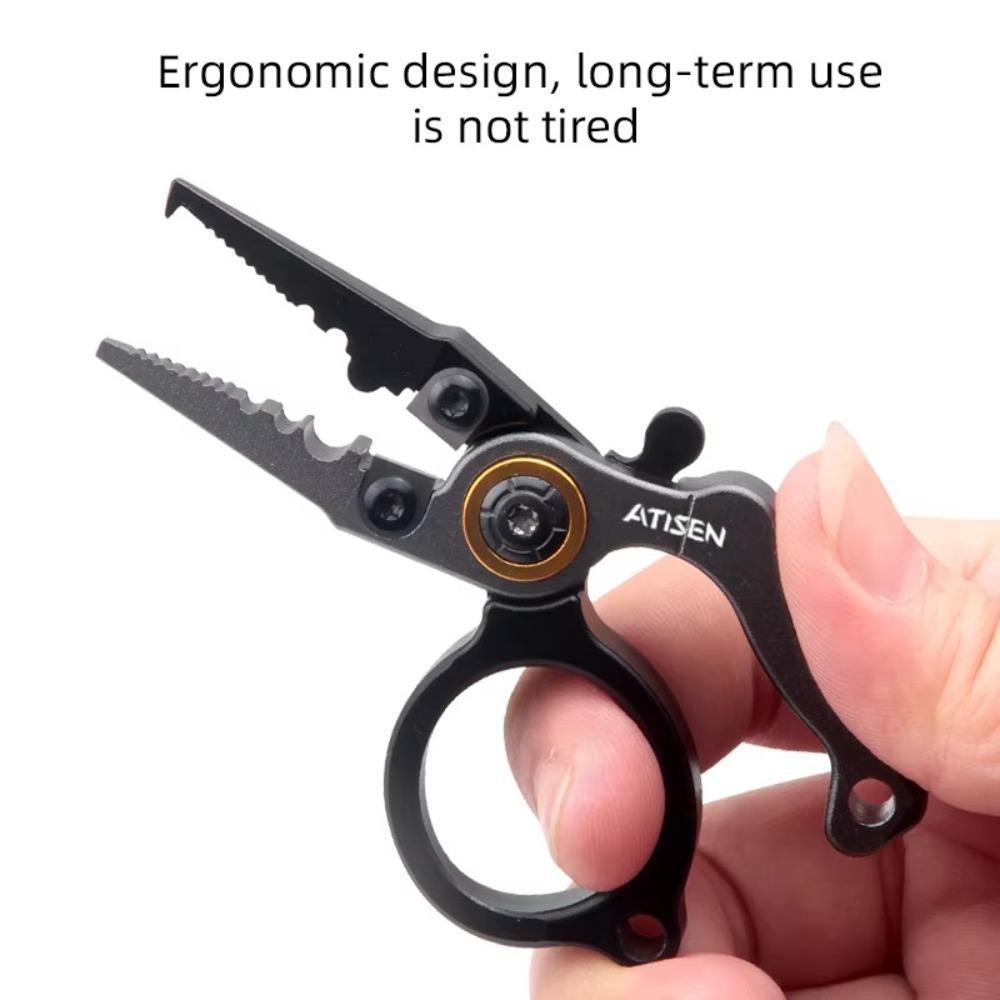 Forked ring Fishing Line Cutter Aluminum alloy Fishing Hook Remover Fishing Clamp  Fishing